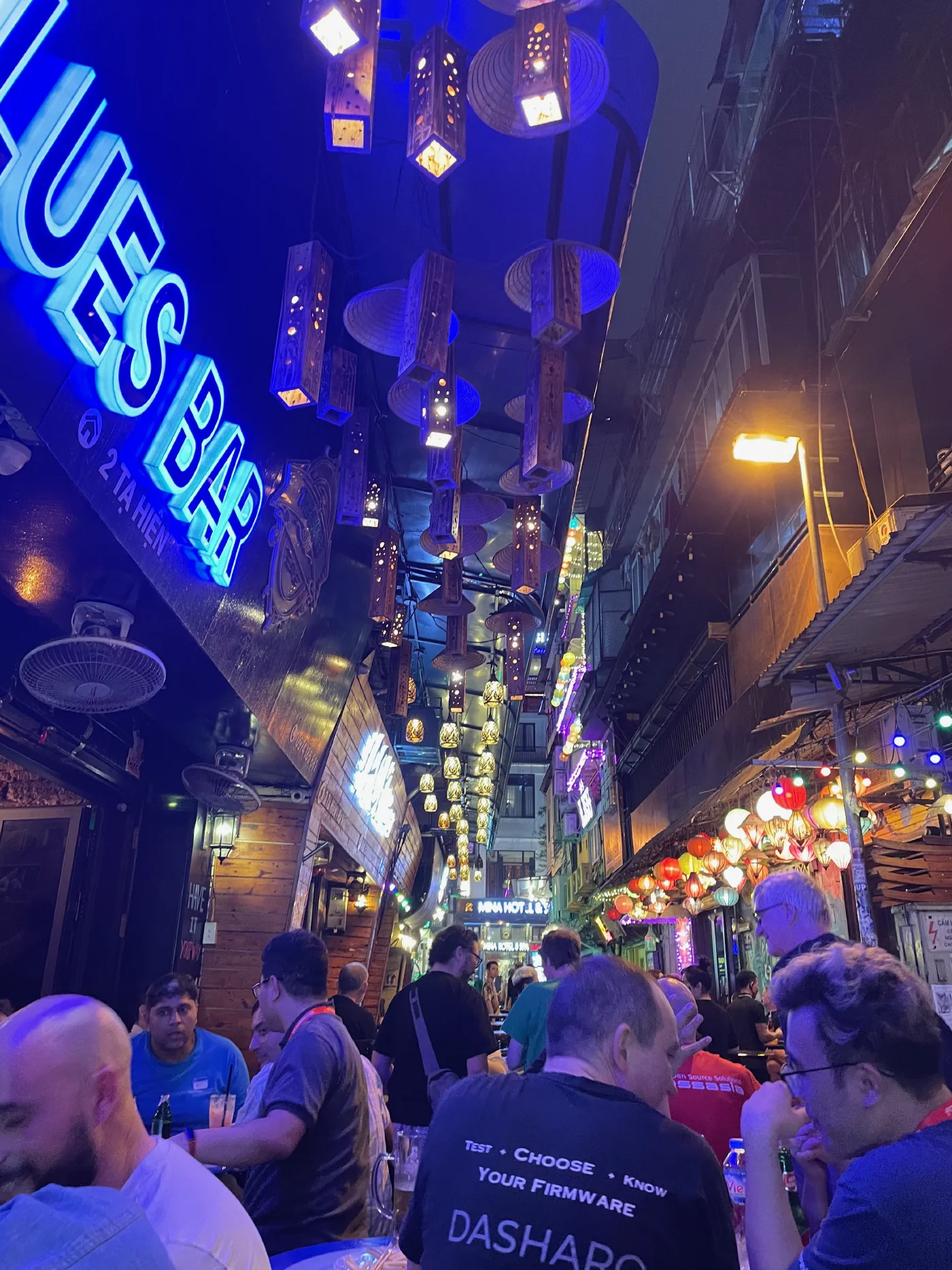 Trying the Hanoi Beer