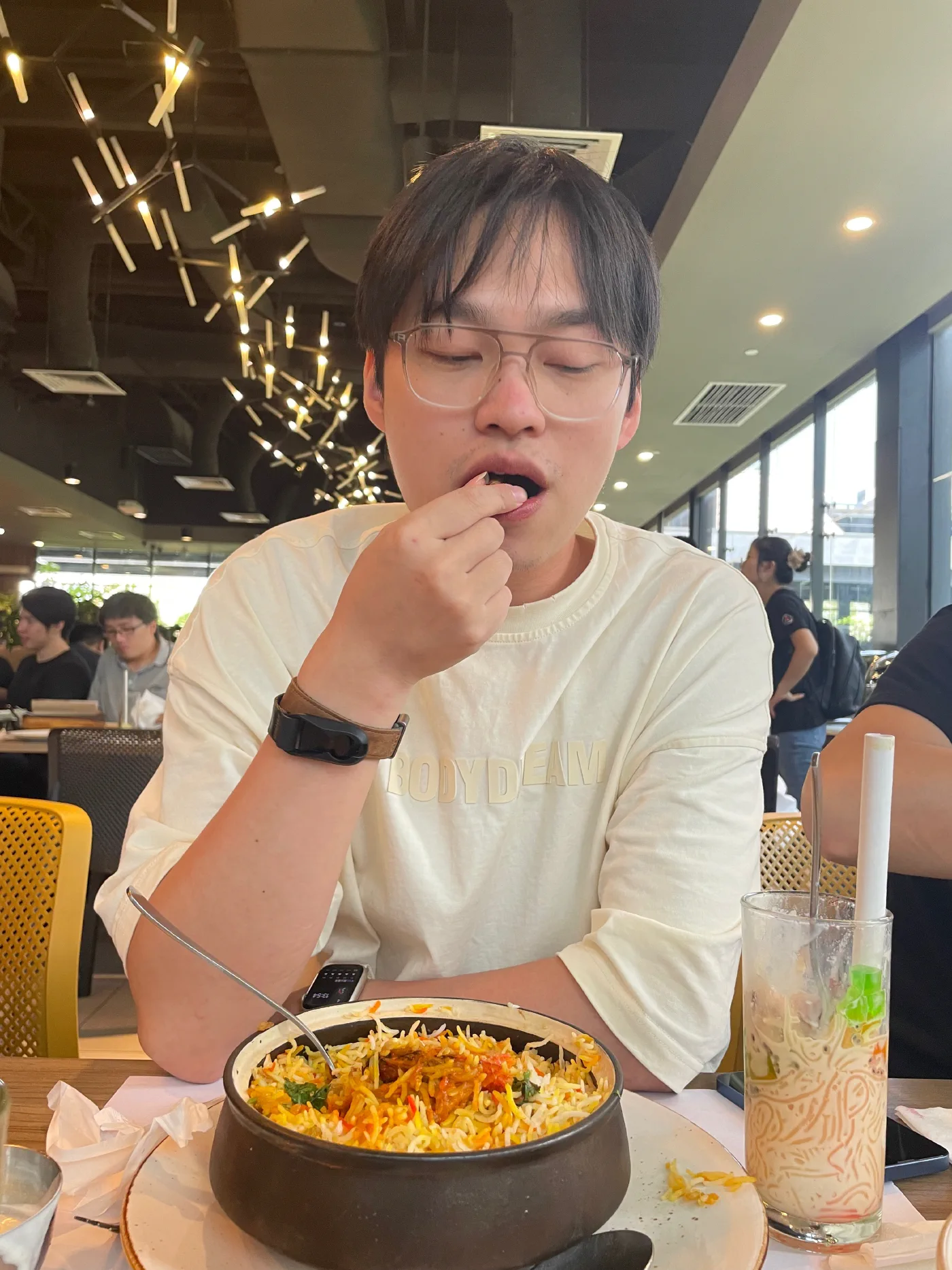 My Chinese colleagues trying out Indian food has been one of the highlights of this trip