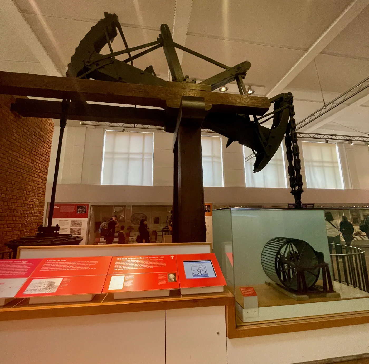 One of the first engines built by James Watt