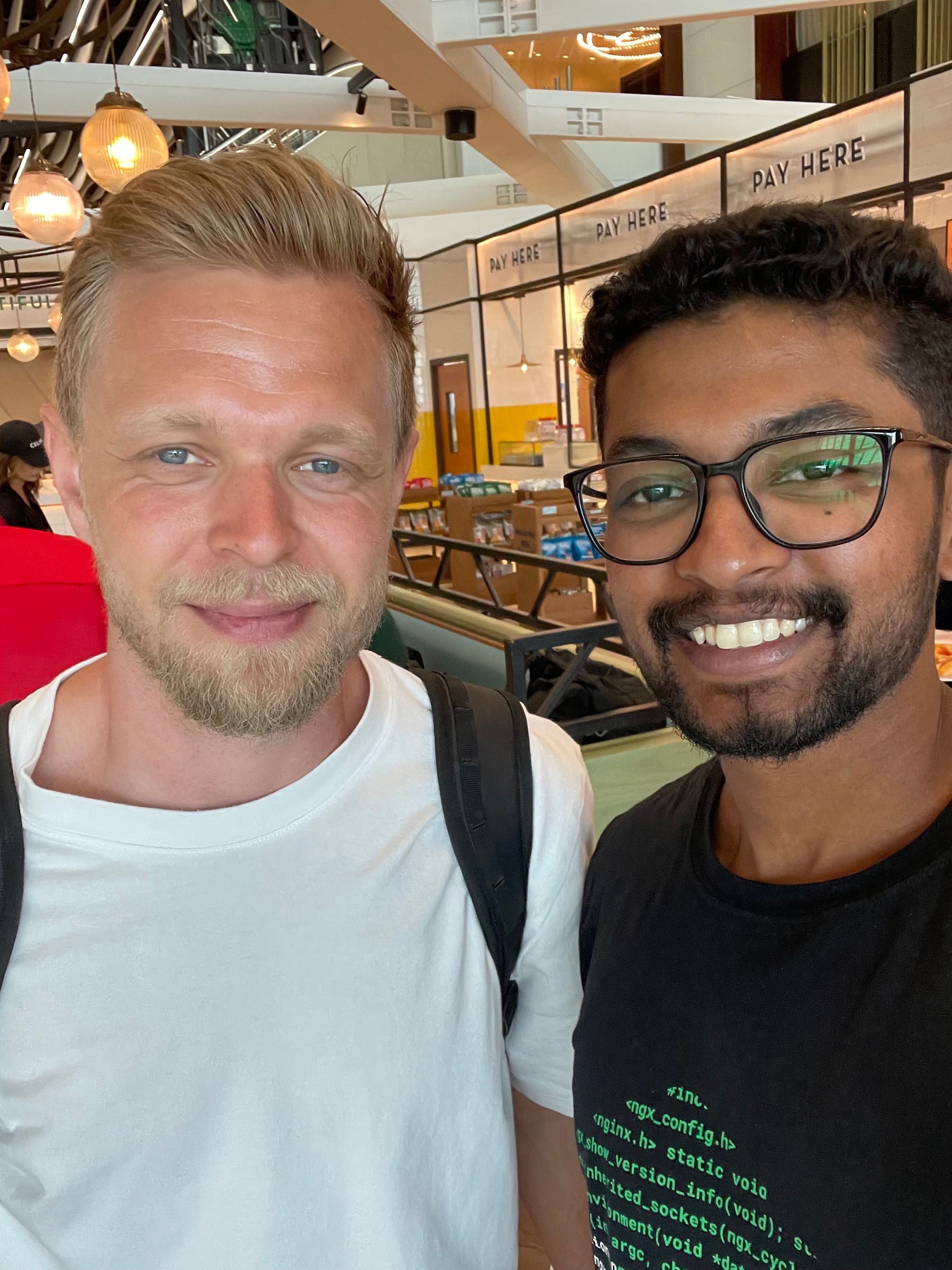 Ran into Kevin Magnussen at the airport. Best weekend made even better!