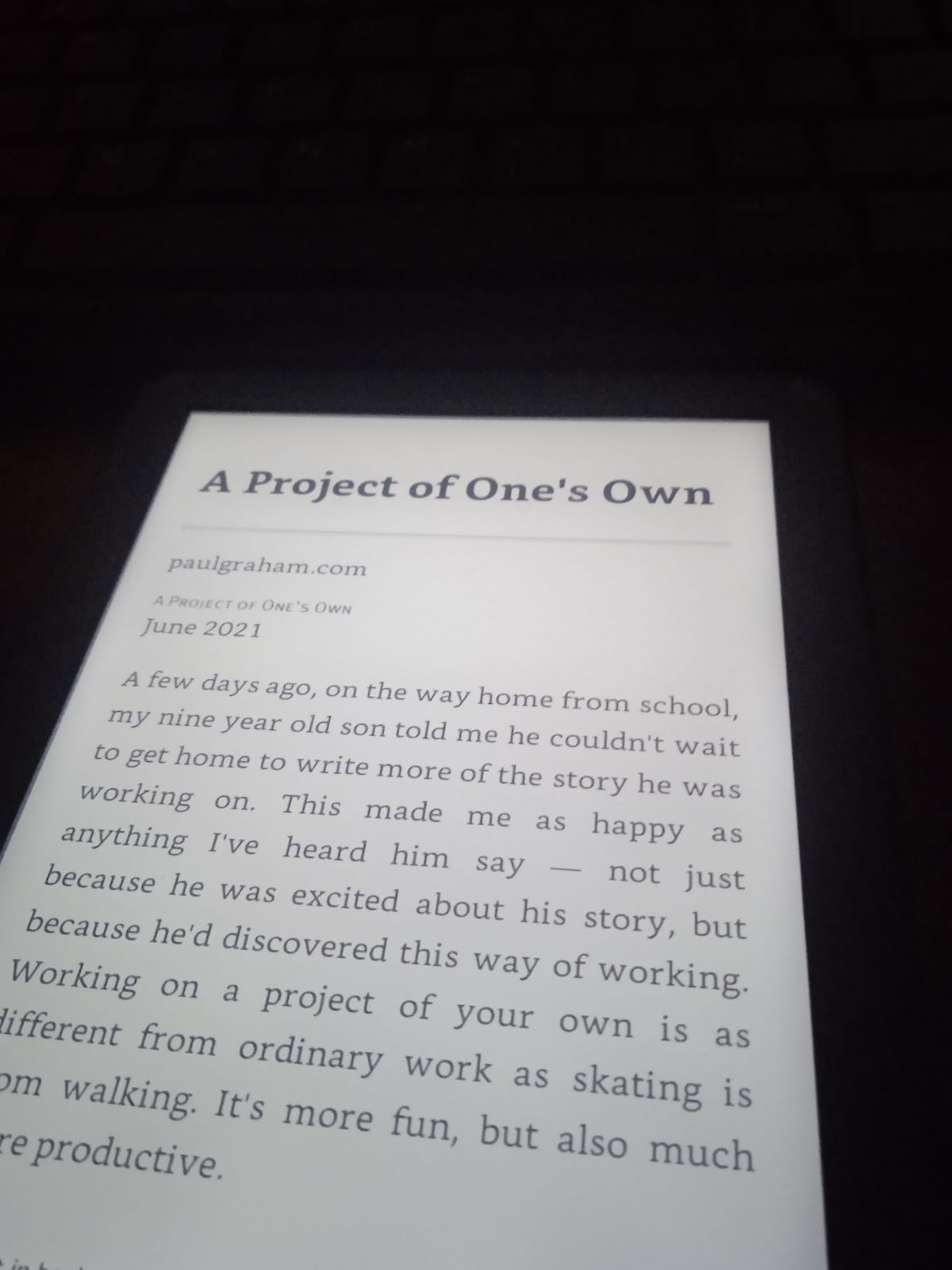 Reading articles from the web on my Kindle