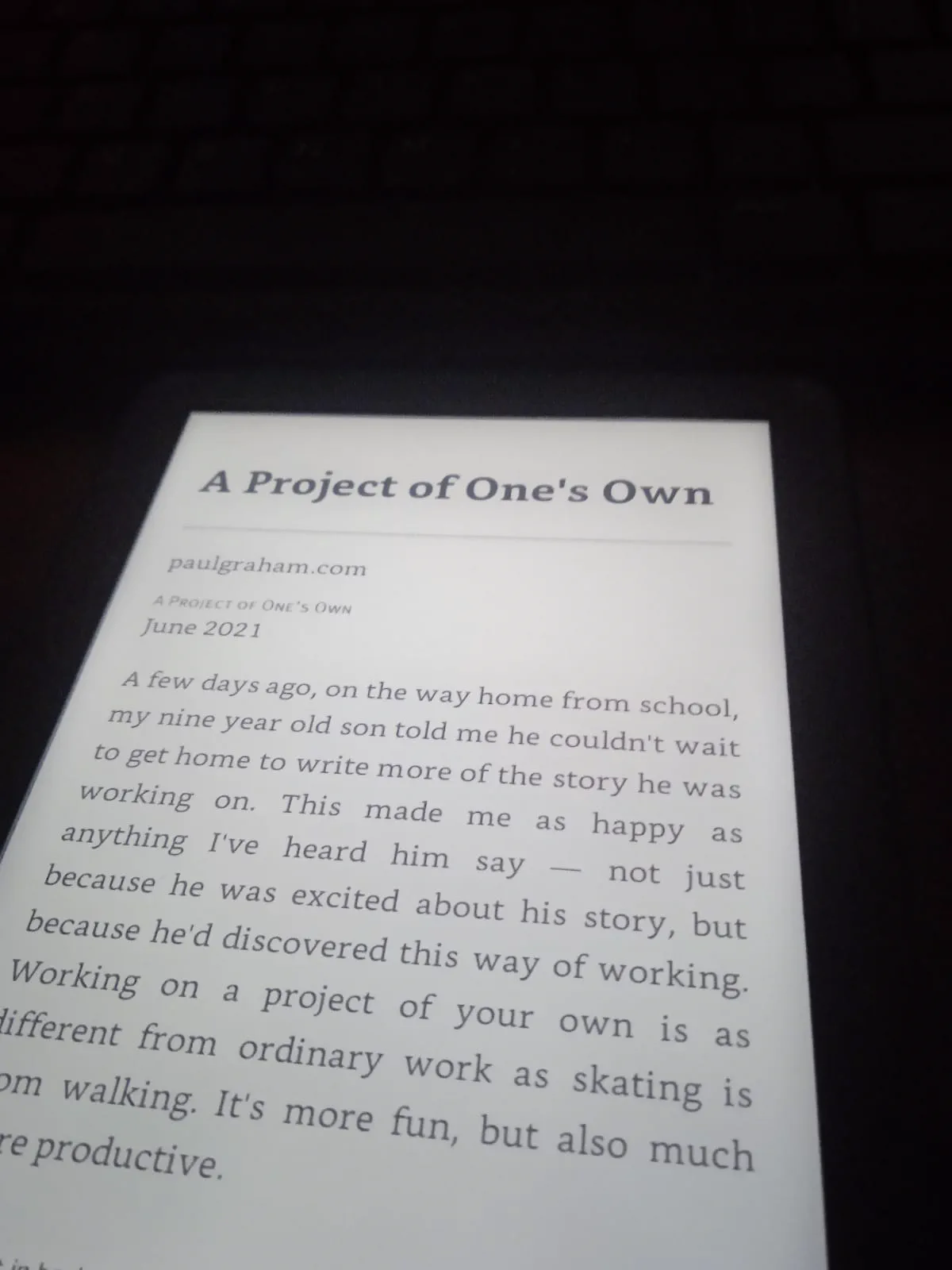 Reading articles from the web on my Kindle