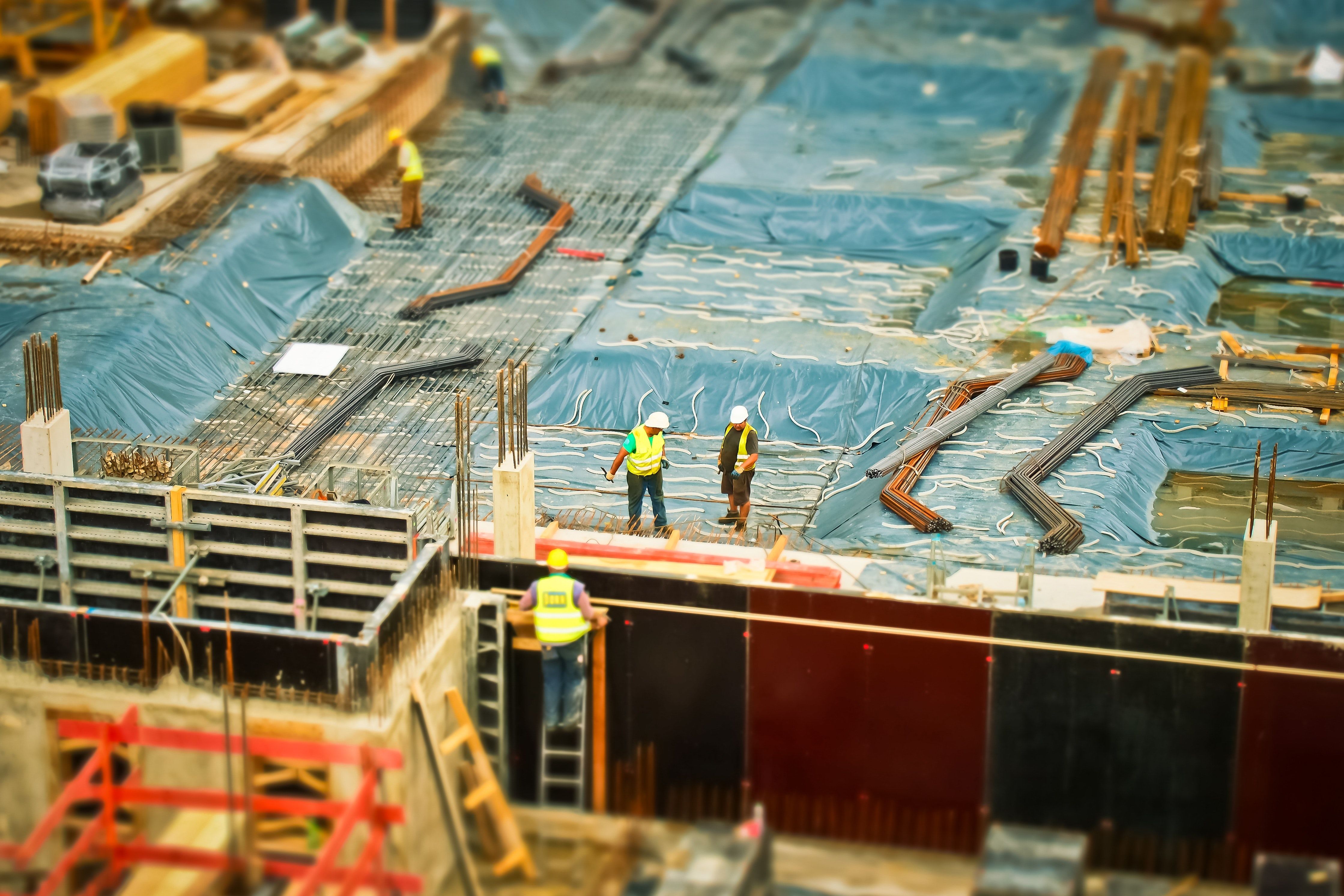 Photo of construction workers on a site.