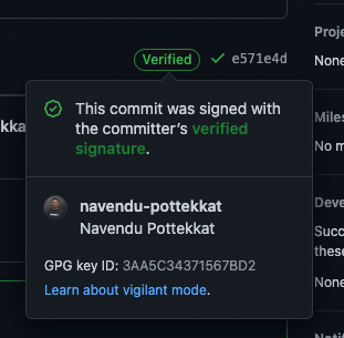 All my commits are verified now
