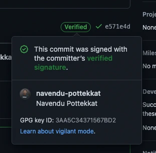 Verified commits