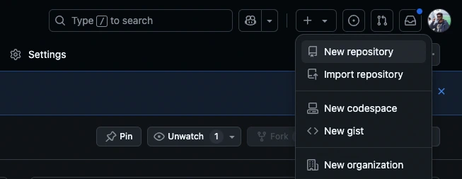 Creating a new repository