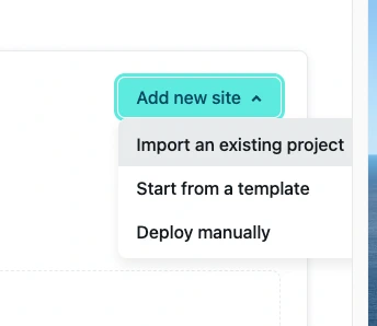 Importing your site