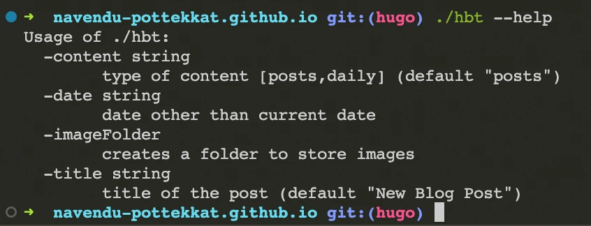 hbt—Hugo Blog Tool