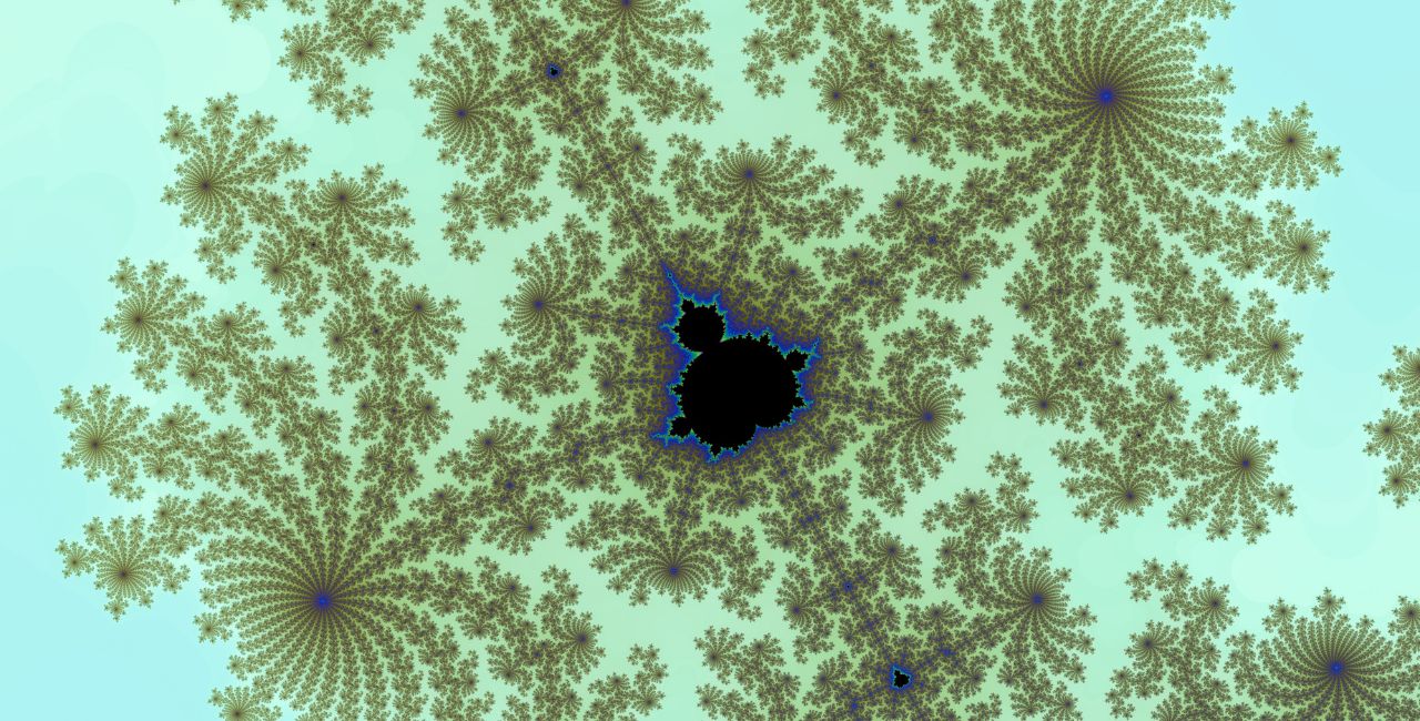 Visualization of a Mandelbrot set.