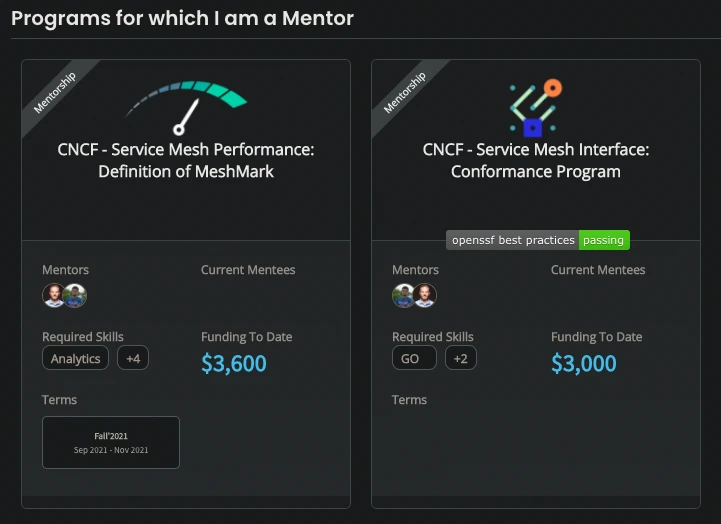 My LFX mentor profile